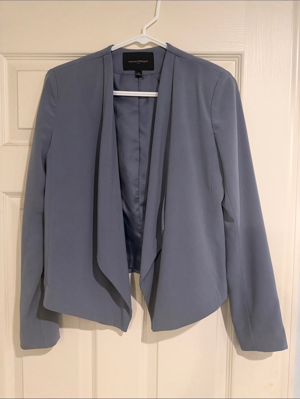 Banana Republic Women's Grey Draped Open-Front Blazer